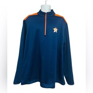 MLB Houston Astros 1/2 Zip Blue Jacket Men's Size 2XL
